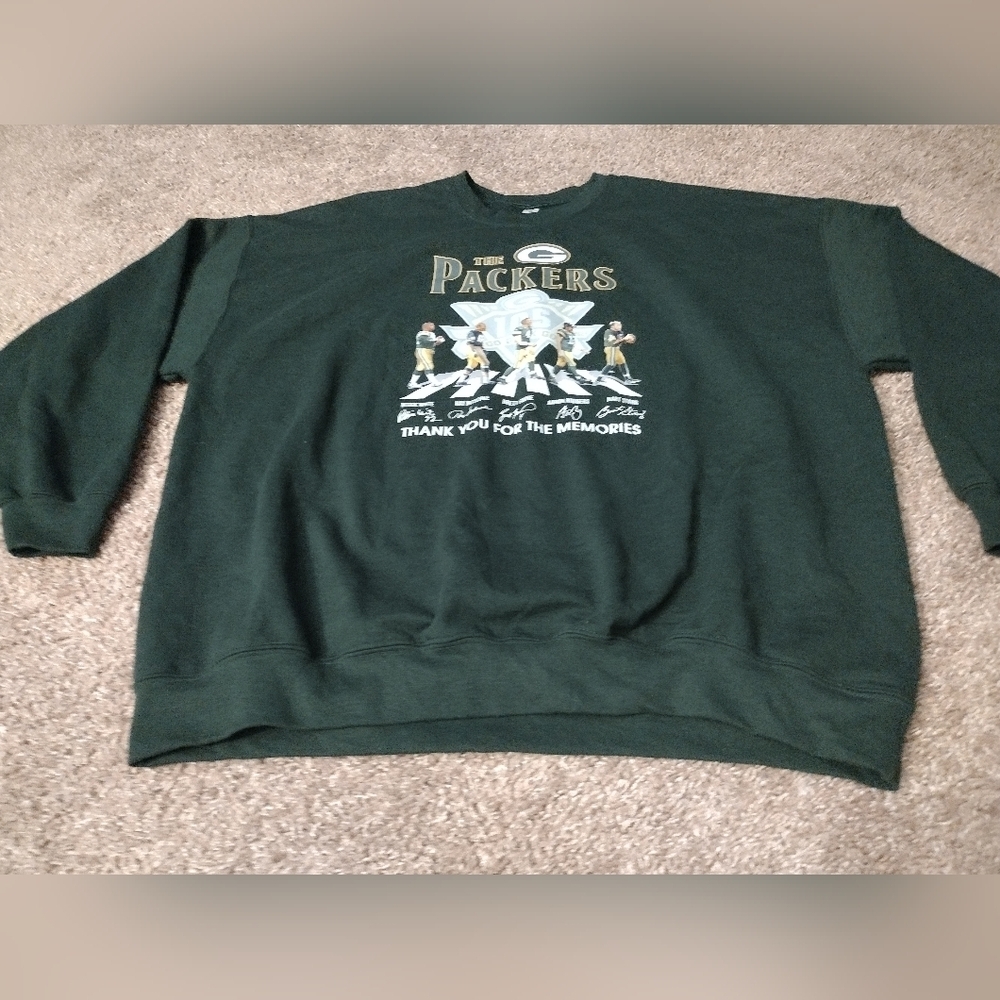 Gildan Green Bay Packers Green Crewneck Sweater 3XL - Picture 7 of 9